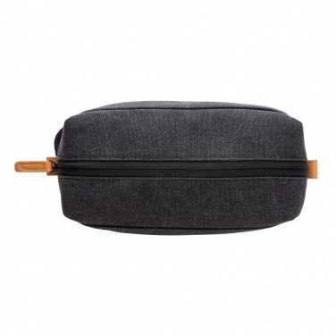 Logo trade promotional merchandise image of: Canvas toiletry bag PVC free